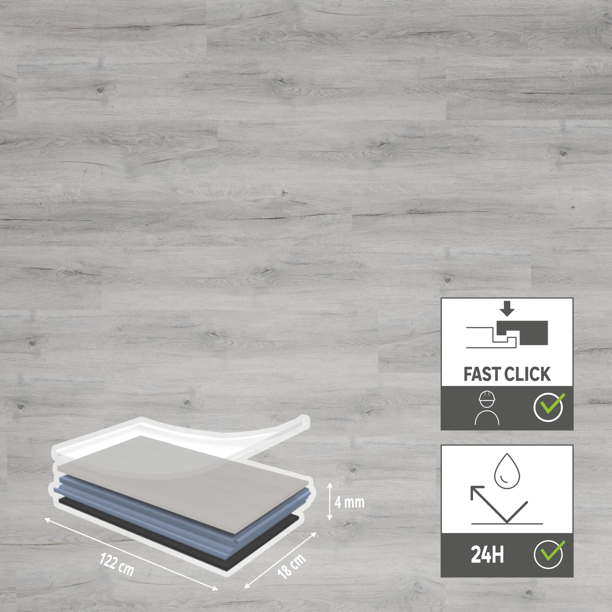 Piastrelle Ad Incastro Woven In Pvc 30 X 30 Cm Sp 32 Mm, Grigio | Leroy - Foto 9