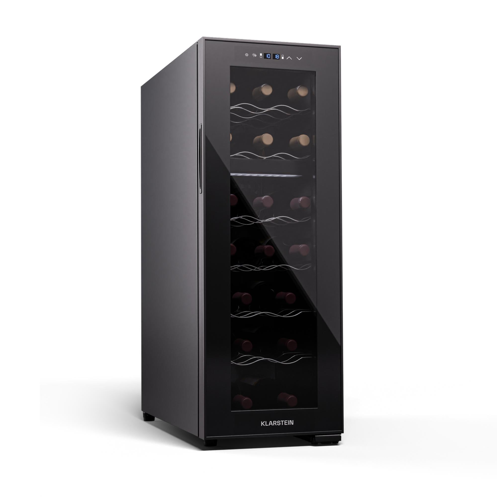 Cave à vin 18 Bouteilles Cave multitempératures 53 L Cave vin Noir