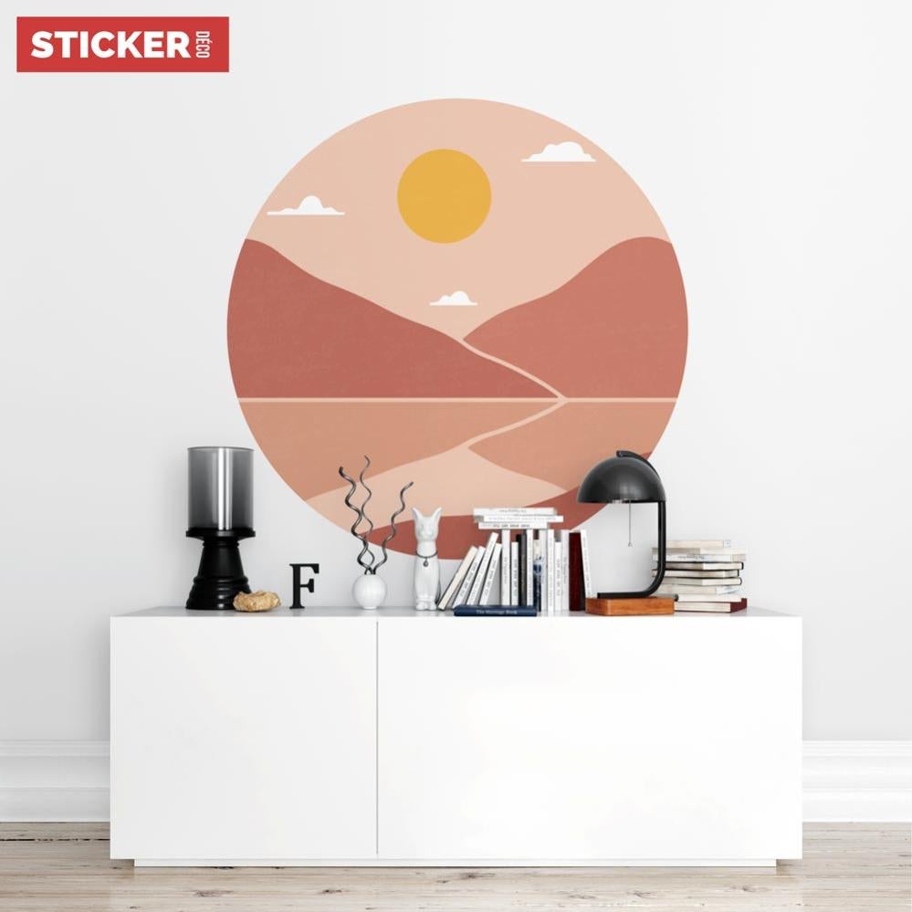 Sticker Rond Terracotta - XL (Hauteur 98cm, Largeur 98cm) | Leroy Merlin