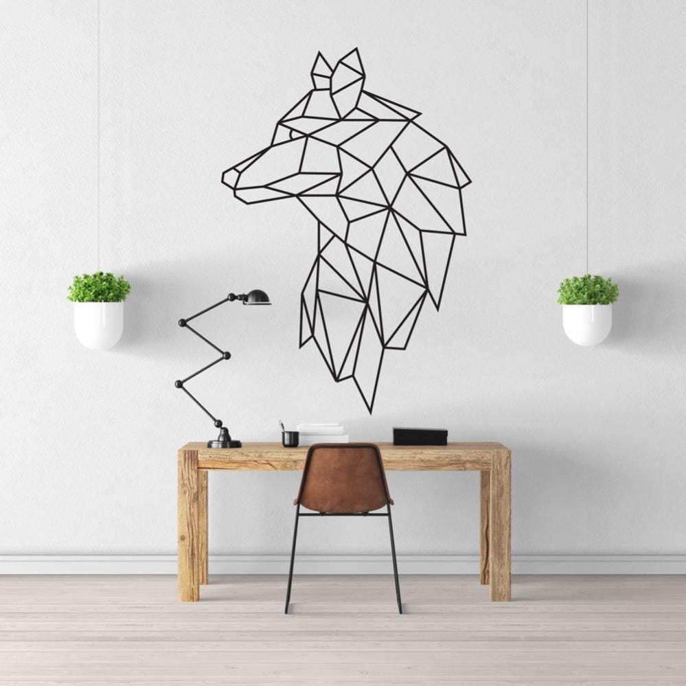 Sticker Loup Geometrique - XXL (Hauteur 176cm, Largeur 120cm) | Leroy ...
