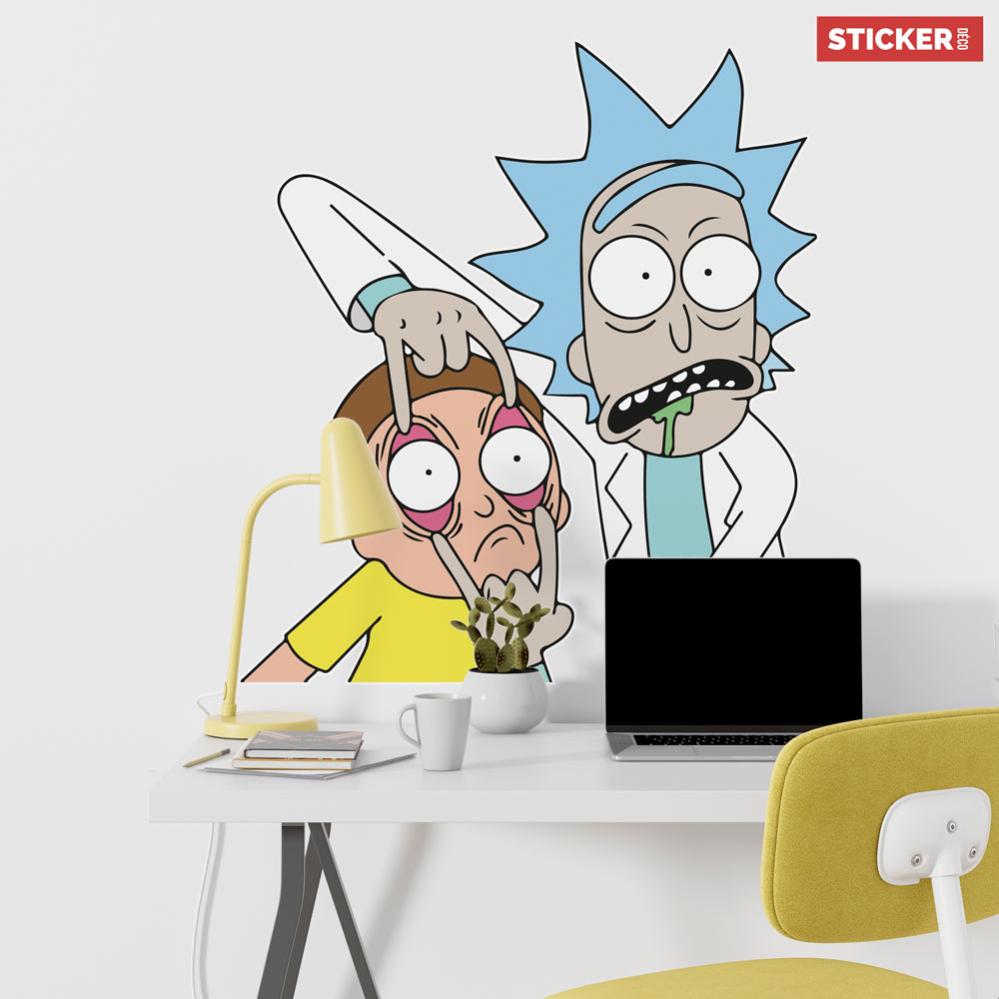 Sticker Mural Rick and Morty - XXL (Hauteur 140cm, Largeur 128cm ...