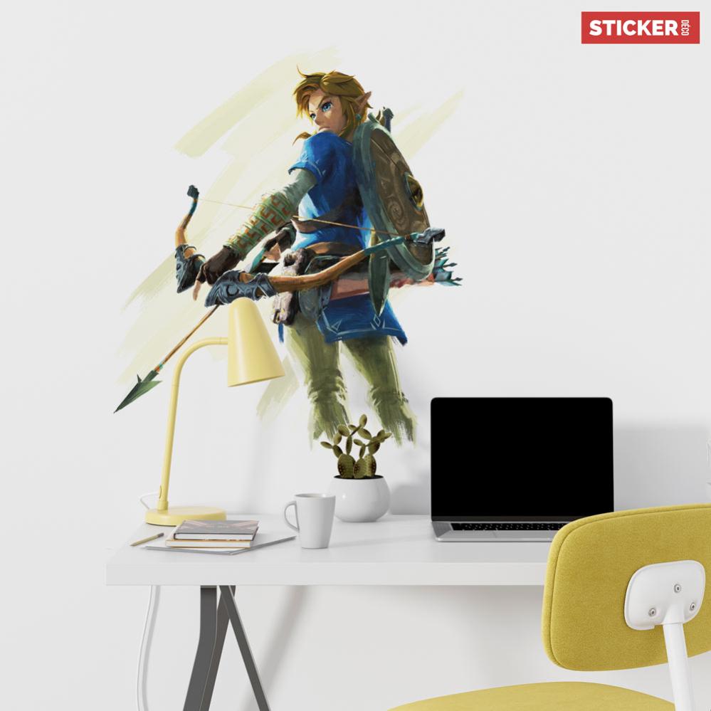 Sticker Zelda Link Breath of the Wild - XL (Hauteur 98cm, Largeur 86cm ...