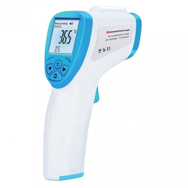 BZ-R6 Thermomètre IR Infrarouge Frontal Sans Contact Température Fièvre Bébé  Adulte