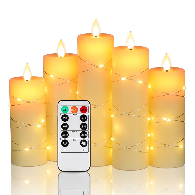 Bougies LED Sans Flamme Avec Télécommande Et Minuterie Bougie