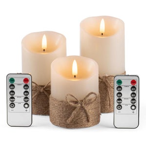 Coffret 3 bougies à LED parfumées avec télécommande Fleur de Coton - AUBRY  GASPARD
