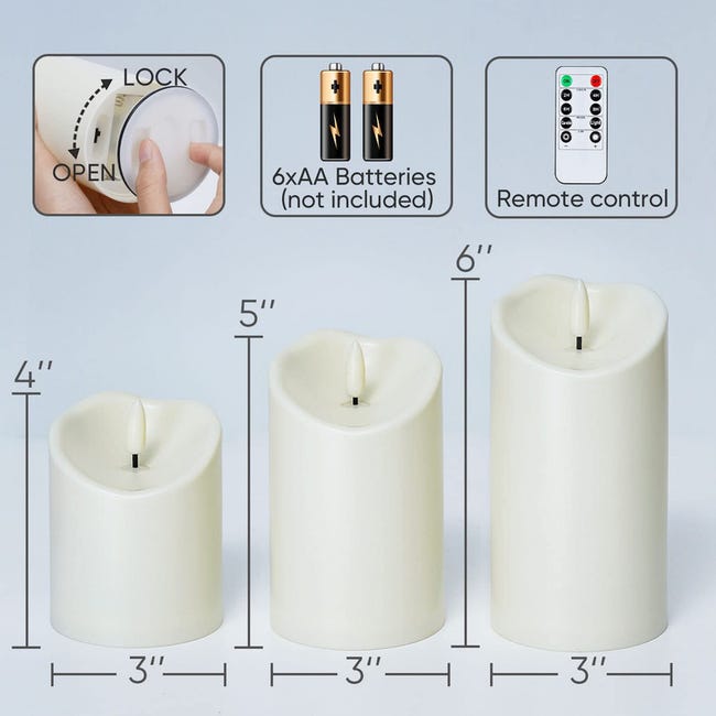 6 bougies Led avec piles - Fabriquer son luminaire