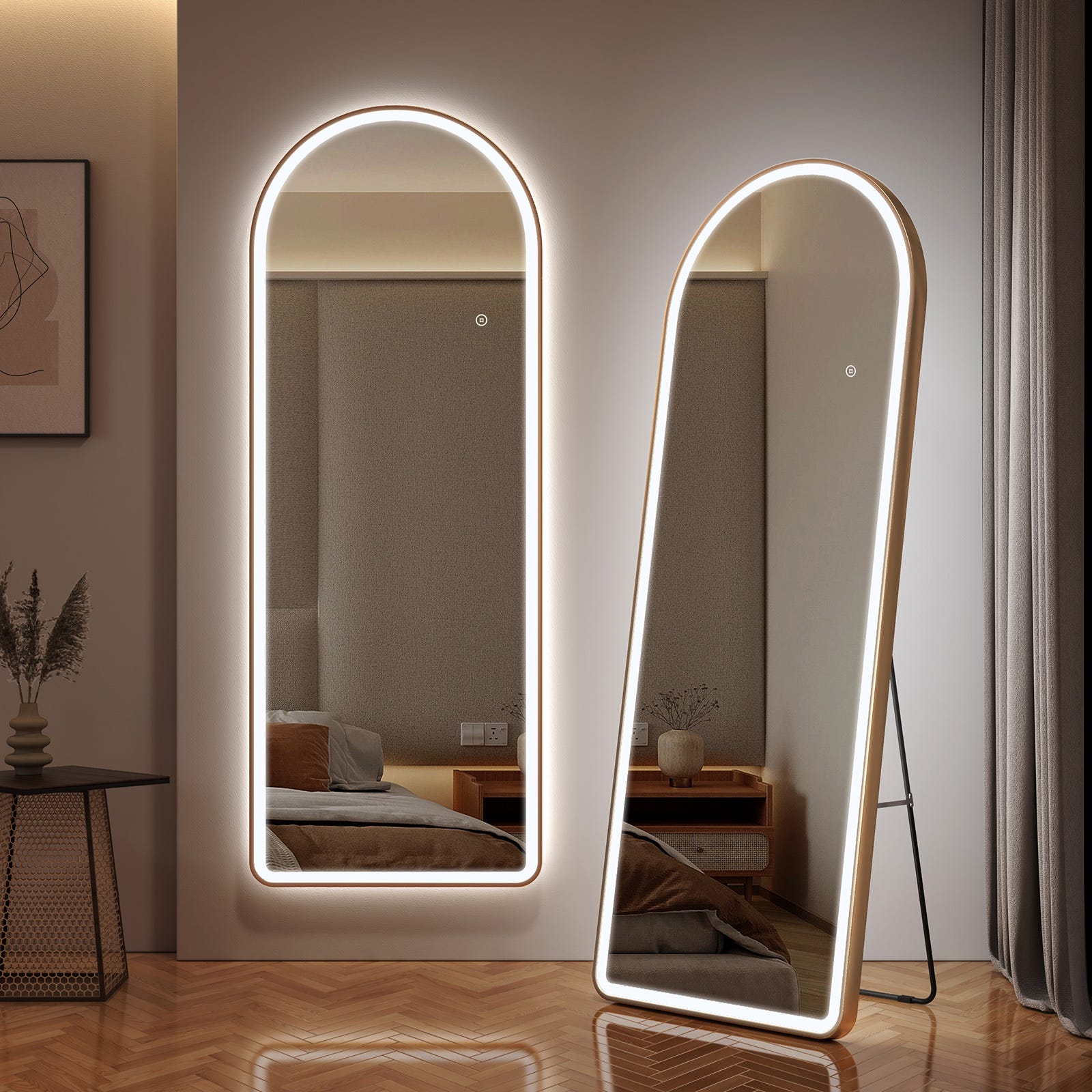 Tableau lumineux lumineux élégant à LED - Cadre photo - Décoration murale -  Chambre à coucher, salon - Décoration d'intérieur - Photo lumineuse