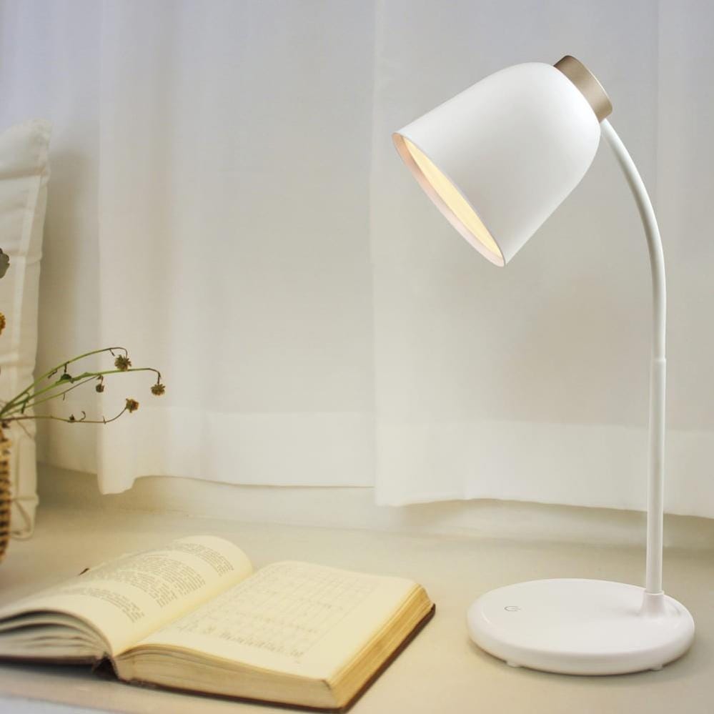 Lucide GILLY - Lampe de bureau Rechargeable - LED Dim. 3W 2700K - Blanc