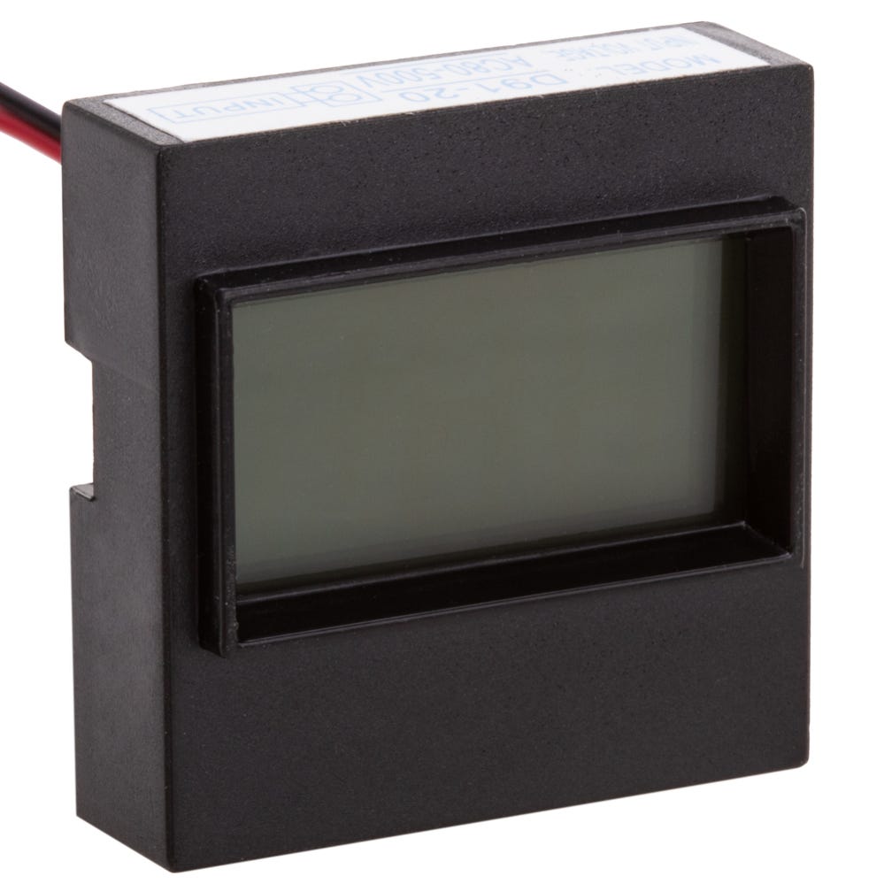 Écran LCD à 3 chiffres avec voltmètre 80-500V pour panneau noir 40x40x12mm