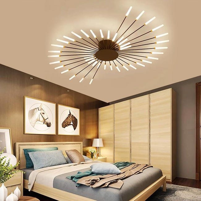 Chambre Simple plafond en bois moderne et lumineux à LED de la