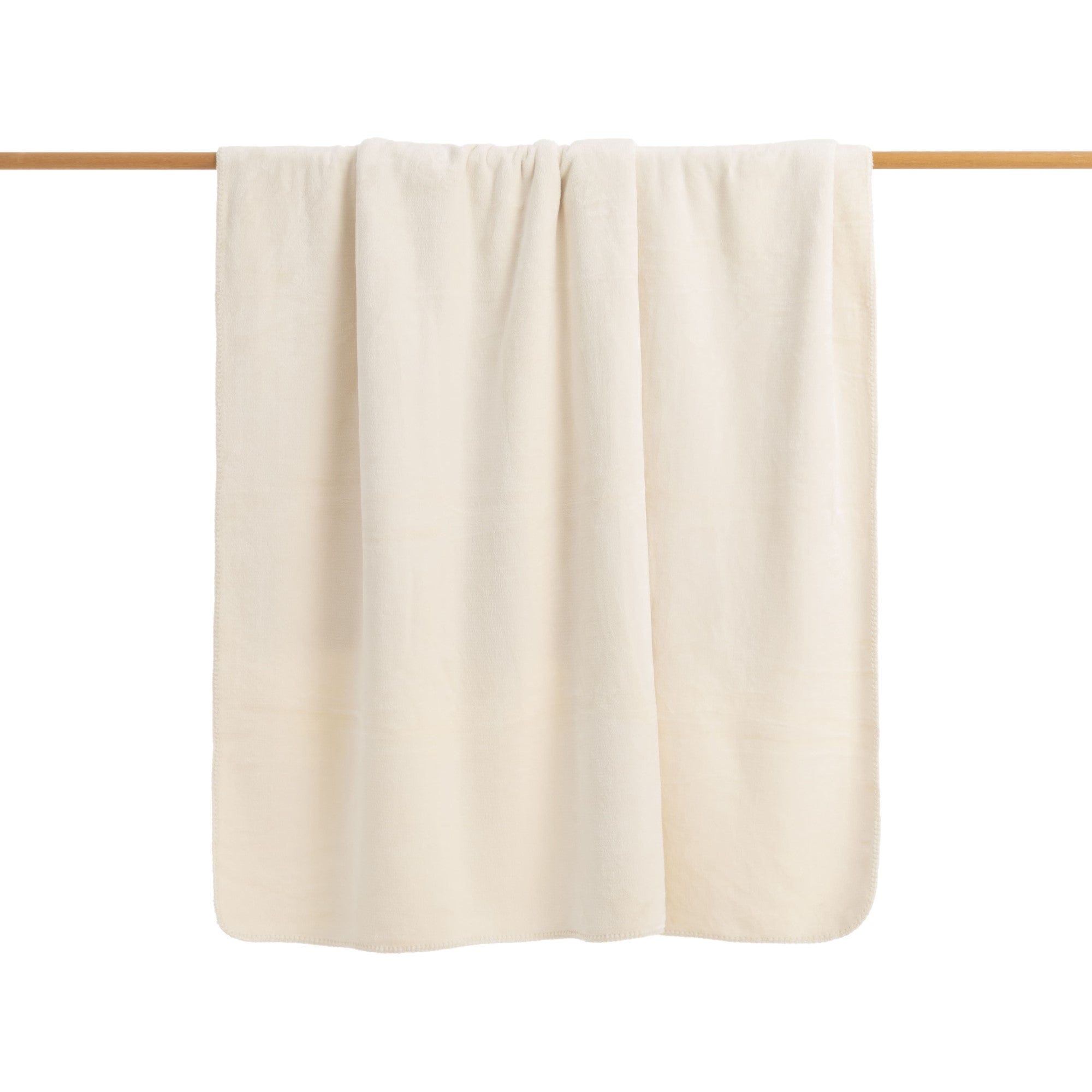 Acomoda Textil - Manta Sedalina Diseño Espiga 180x220 cm. Manta Polar con  Borreguito Extra Suave, Color Lino.