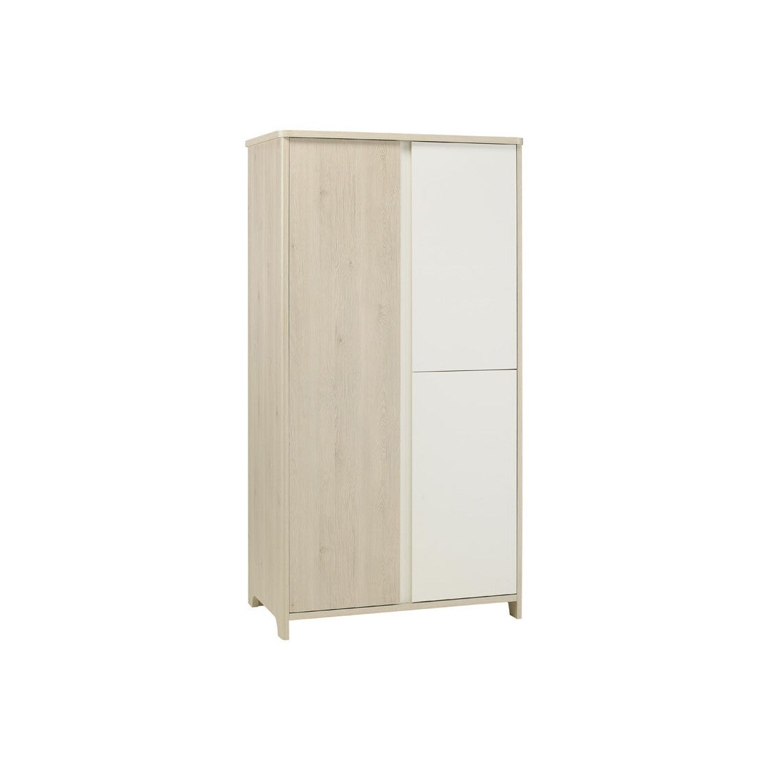 Armoire 3 Portes Battantes Blanc/Pin Blanchi - SWEET | Leroy Merlin