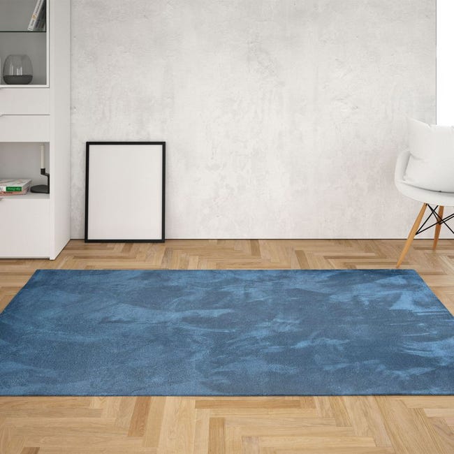 Tapis salon classique lavable - bleu 160x230cm RADOM