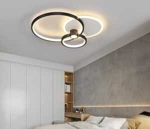 Plafoniera moderna a LED in alluminio a forma di trifoglio - Argento, 30*10  cm, Luce calda 3000 K, 30 W - per soggiorno, camera da letto, cucina e cor