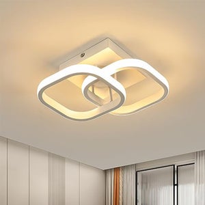 Plafonnier LED à Détecteur de Mouvement Sans Fil à Piles, 400lm-200lm Ø19cm  Lampe Plafond pour l'intérieur, Couloir, [185]