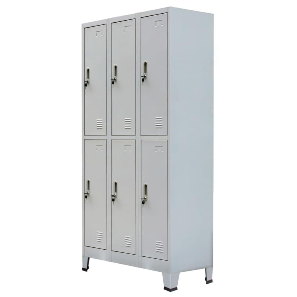 Armadio A 9 Ante In Acciaio - 90x45x180 Cm, Grigio, Per Spogliatoi E Uffici - Foto 6