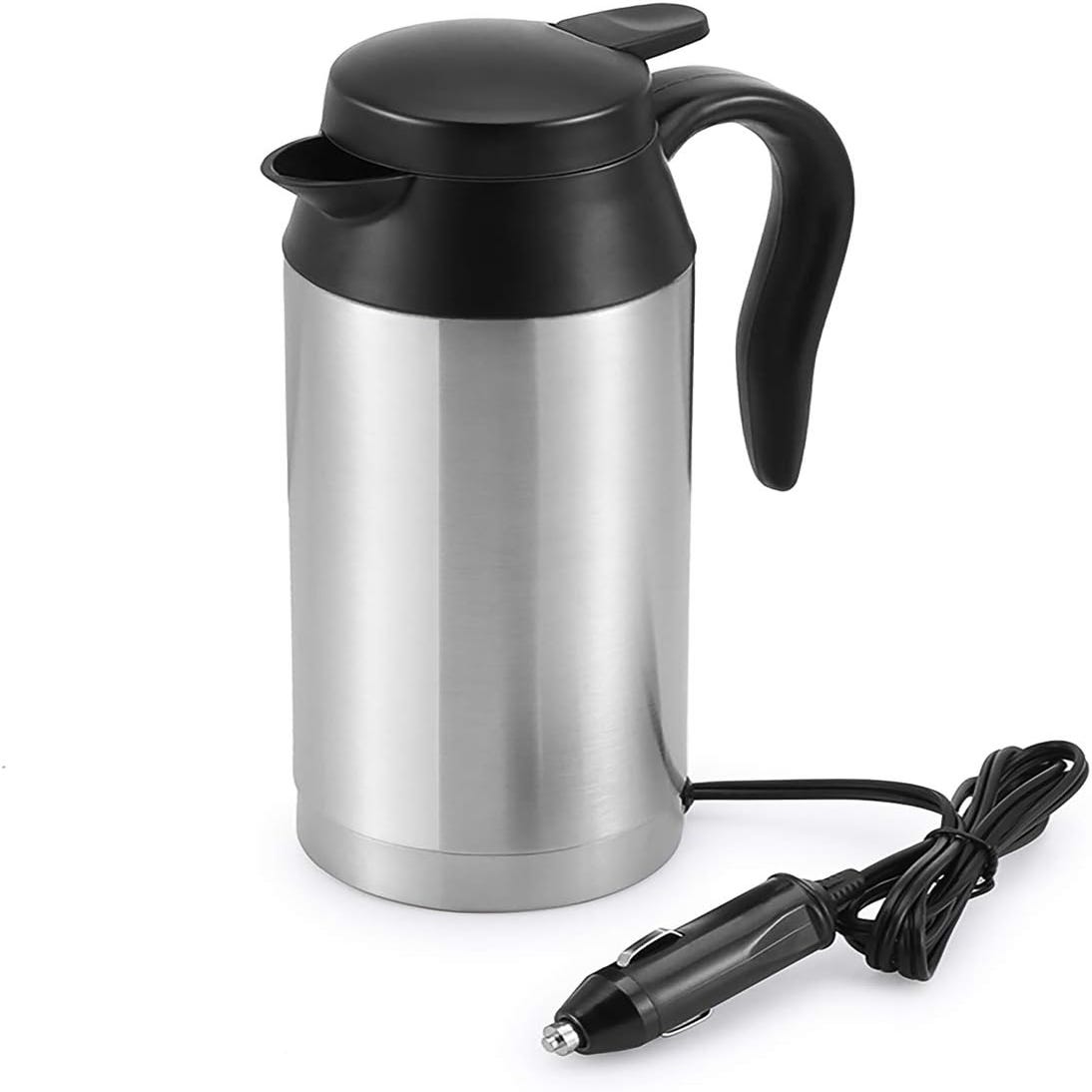 Bouilloire électrique portable 12 V avec café en acier inoxydable Pot -  Chine Bouilloire électrique de voiture, Mug chauffé de voiture