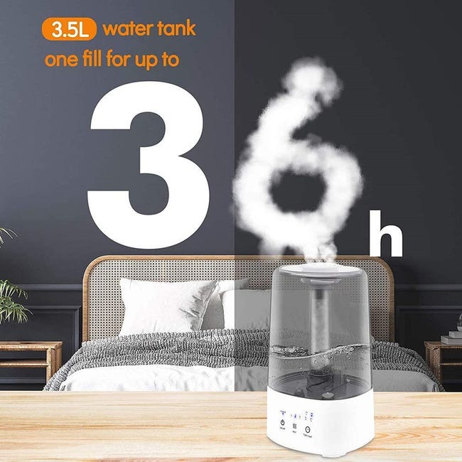 Humidificateurs pour chambre à coucher – Humidificateurs silencieux à brume  fraîche de 3,5 L pour grande pièce, humidificateurs à 3 niveaux