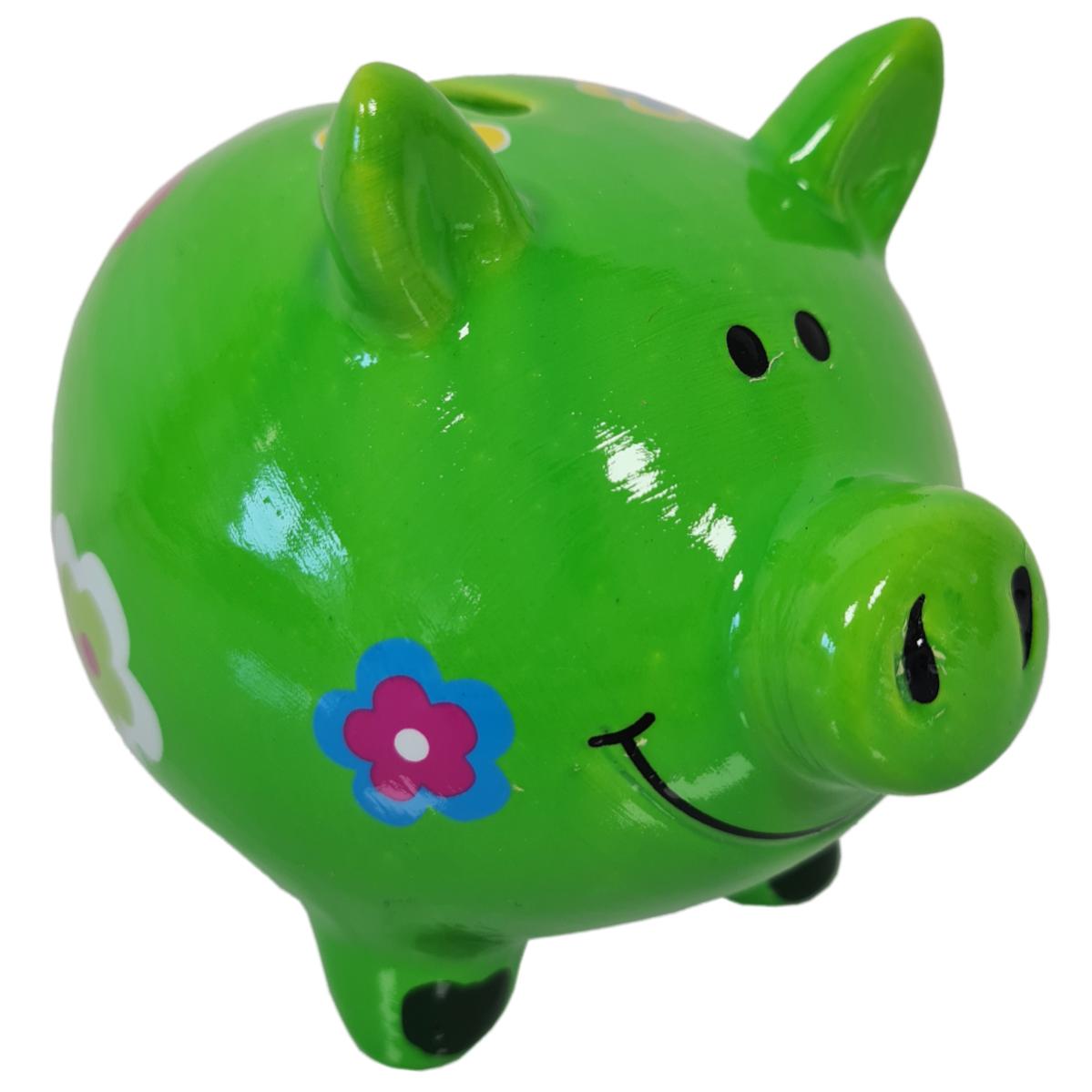 Tirelire en forme de cochon avec finition caoutchoutée vive, tirelire
