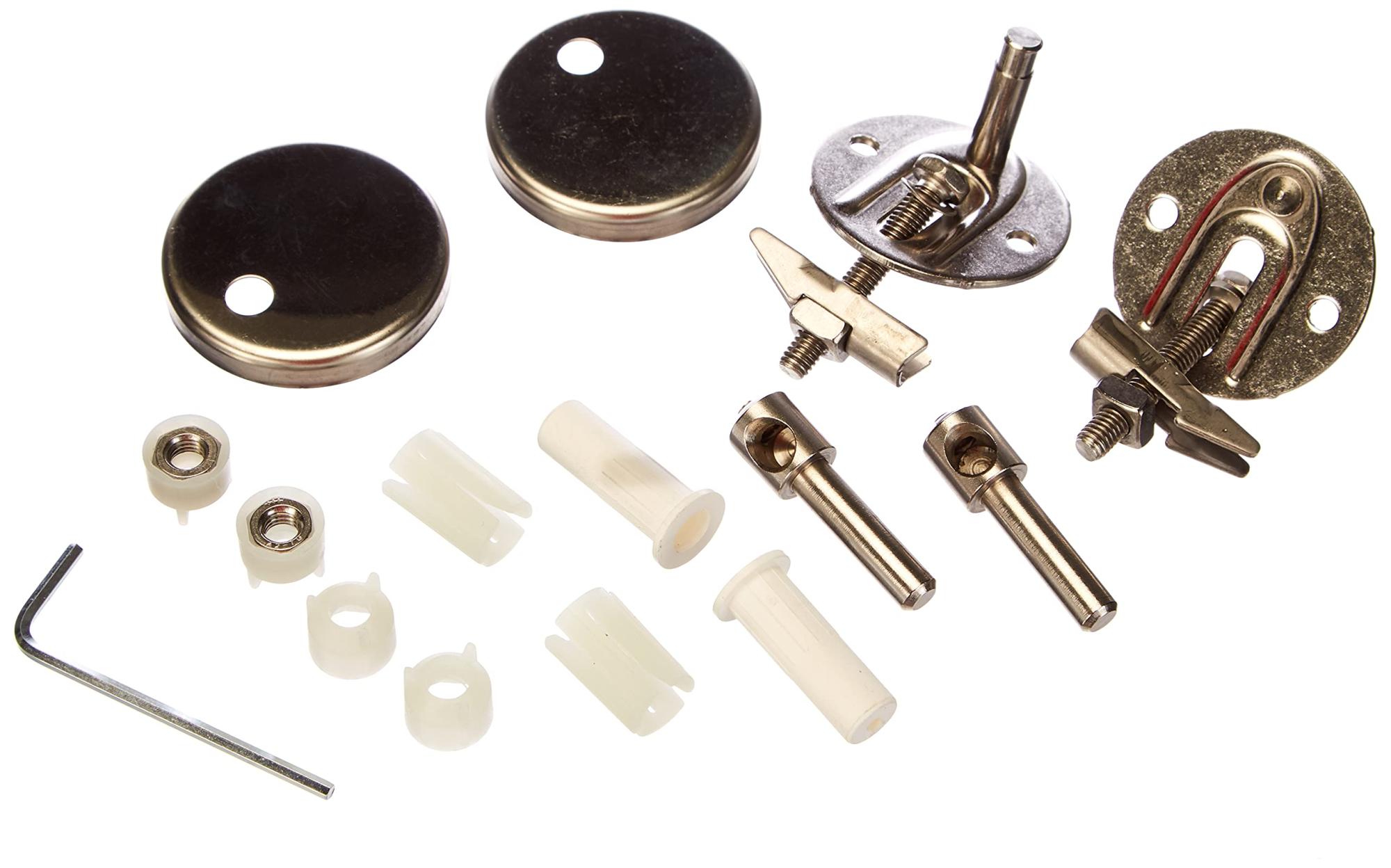 Coppia Supporti Cromo Universale In Lega Per Sedili Wc E Copriwater In Legno Cerniera Regolabile 92124928 - Foto 6