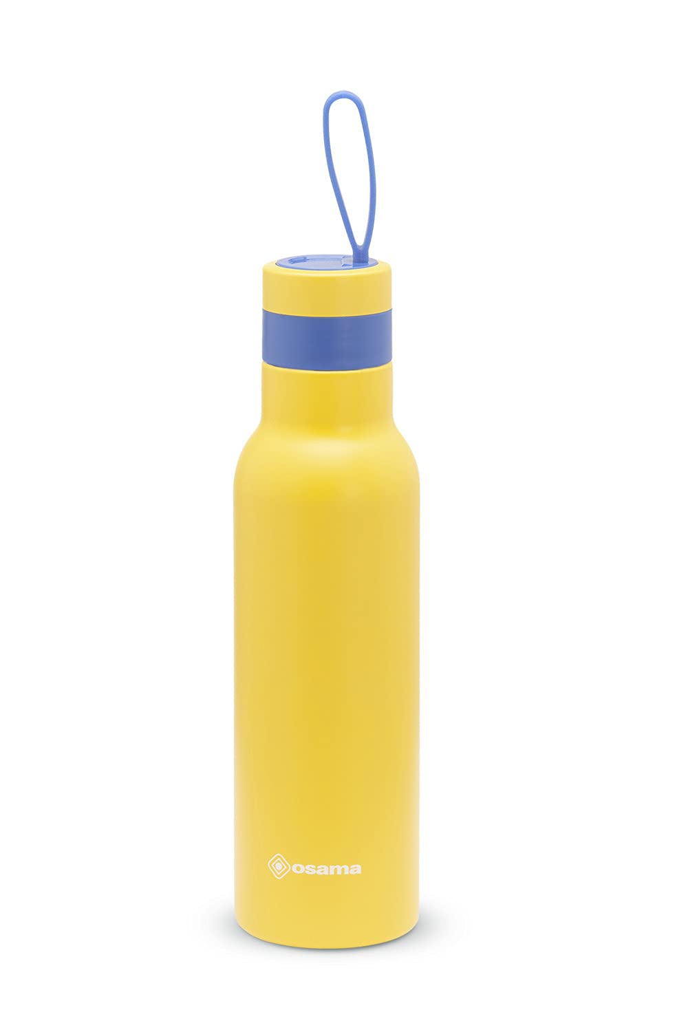 Osama BECOLOR, Borraccia Termica Antibatterica in acciaio inossidabile e  argento, 500 ml - Giallo/ Blu