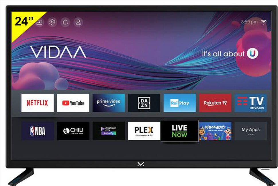 New Majestic Smart TV 24 HD Ready LED sistema Vidaa Nero ST24VD V2