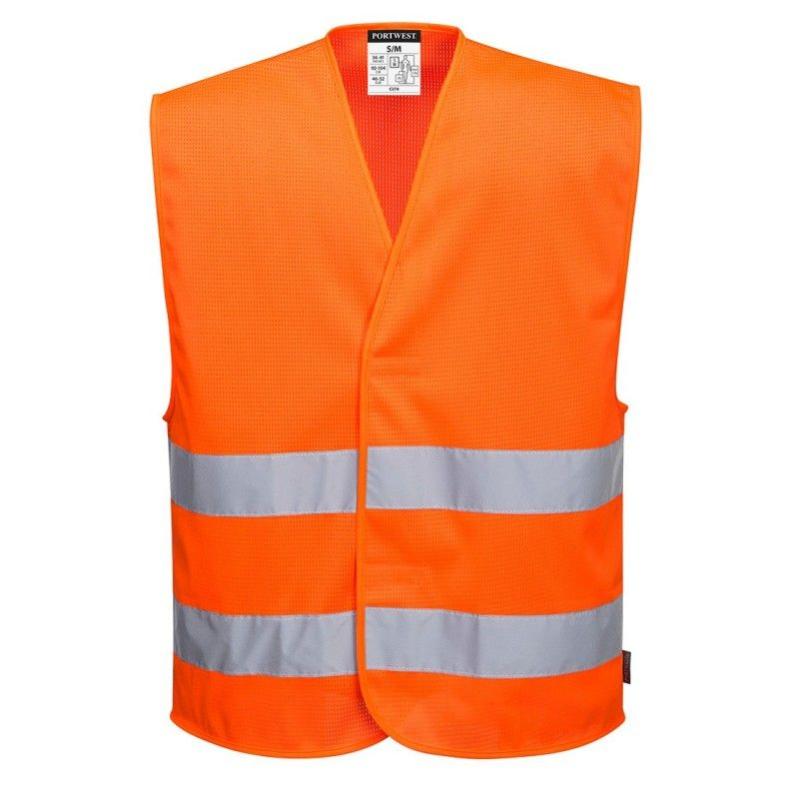 Portwest Gilet Haute Visibilité 2 Bandes Réfléchissantes + Baudrier Manches Longues – Orange Fluo Classe 3 – Taille XXL/3XL – C473ORRXX/3X – Sécurité Certifiée