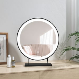 Miroir LED De Maquillage Visalia Avec Lumière Réglable Et Port Usb Blanc -  Miroir salle de bain BUT