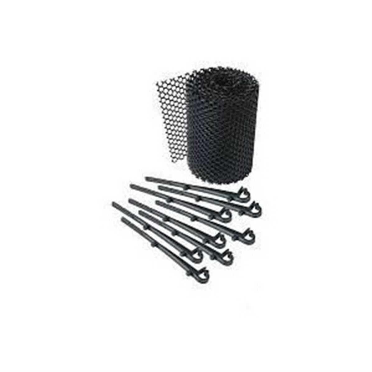 Grillage De Protection Pour Gouttières – 8 M X 18 Cm, Maillage 6 Mm, Avec 10 Clips, Anti-feuilles Et Débris