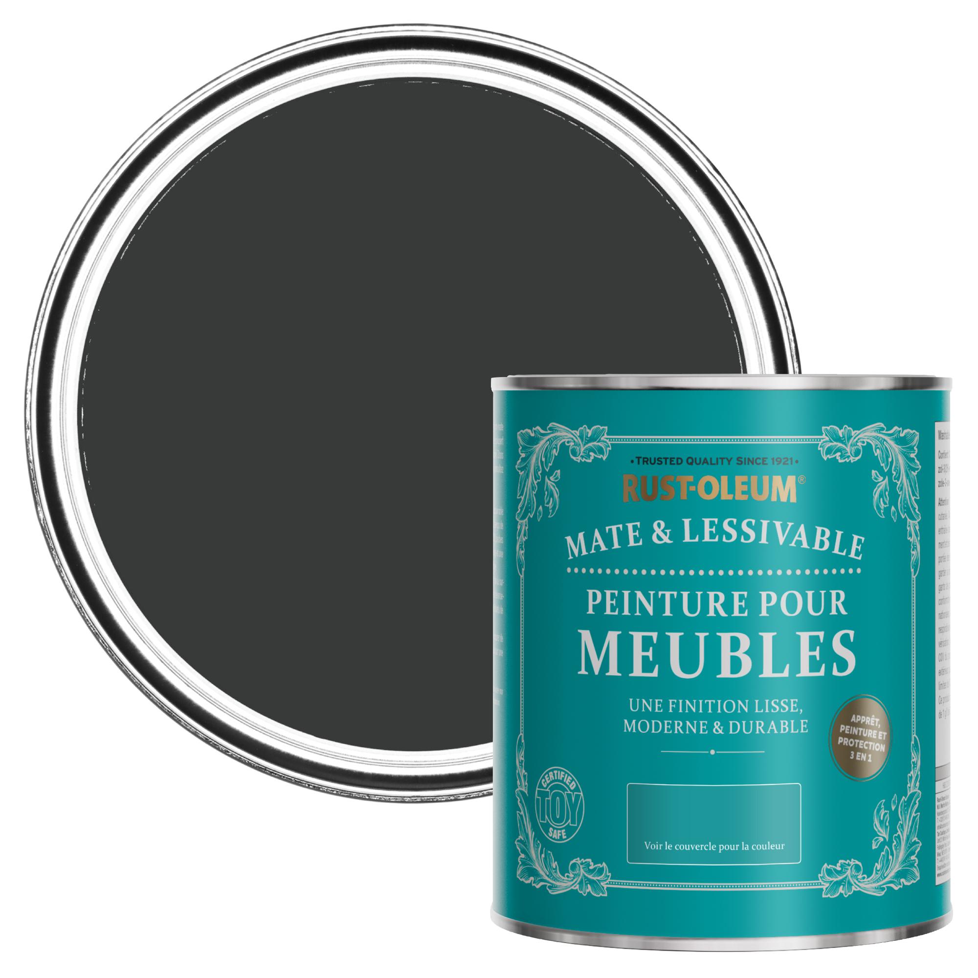 RustOleum Peinture pour Meubles Mate & Lessivable Charbon Naturel 750ml Leroy Merlin
