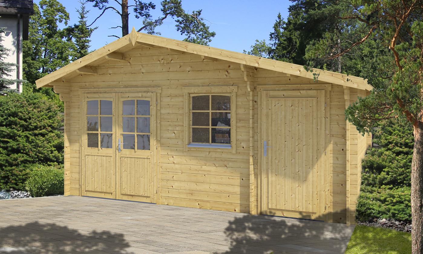 Abri de jardin BERLIN 44 mm - 16,1m² intérieur | Leroy Merlin