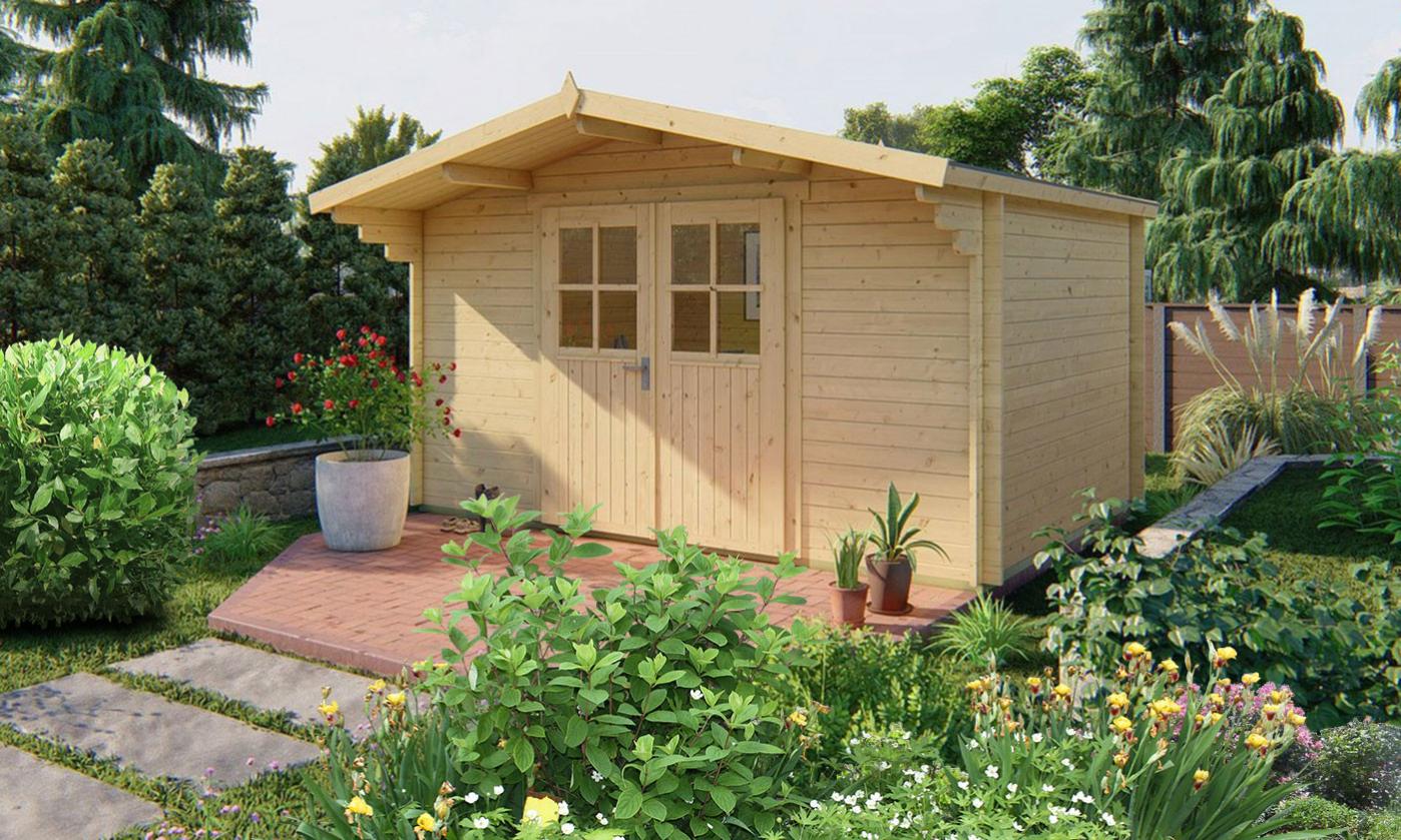 Abri de jardin Murcia 34mm - 10,2m2 intérieur | Leroy Merlin