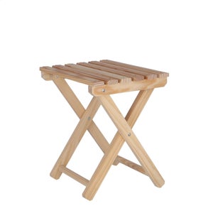 WELL HOME MOBILIARIO & DECORACIÓN Tabouret échelle 2 Marches En Bois, Finition Jaune, 32x23x40 Cm