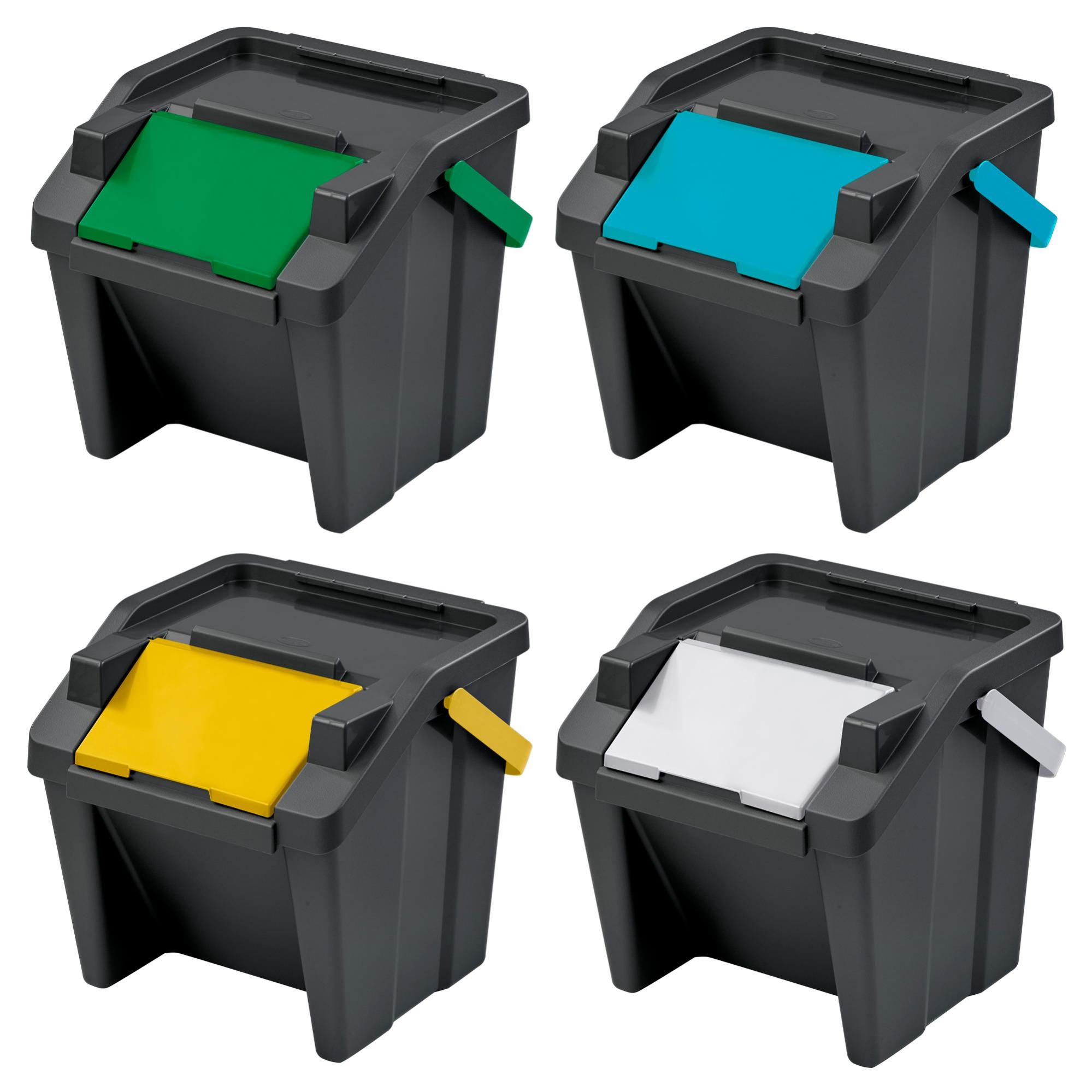Set 5 contenedores para reciclaje apilables - La Mano Verde