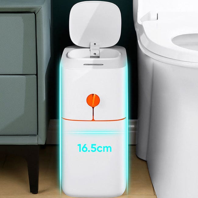 Cubo de basura inteligente con Sensor automático, cubo de basura eléctrico,  cubo de basura para el hogar, cocina, baño, 13l/15l - AliExpress