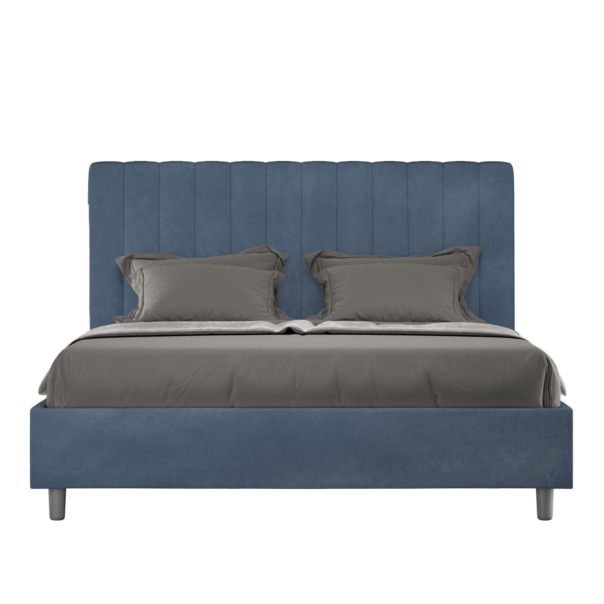 Letto Matrimoniale 160x190 cm Senza Rete Mados Blu