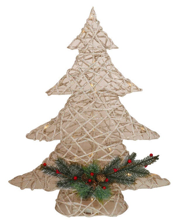 Albero di Natale LED 495 Nanoled Luce Calda Altezza 120 cm Struttura  metallo dorato D2921