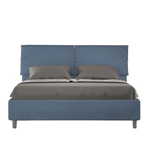 Letto Matrimoniale 160x190 cm con Rete e Contenitore Sleeper Blu