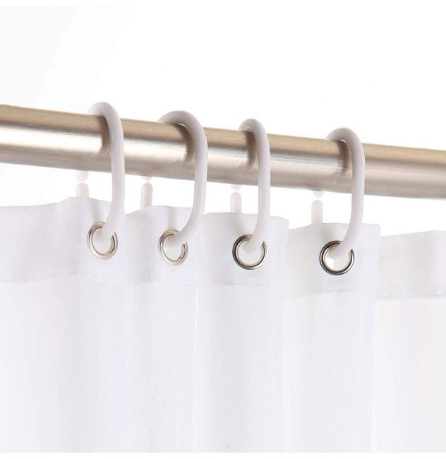 Rideau de douche avec crochets imprimé Zenitude - L 200 x l 180 cm -  Polyester