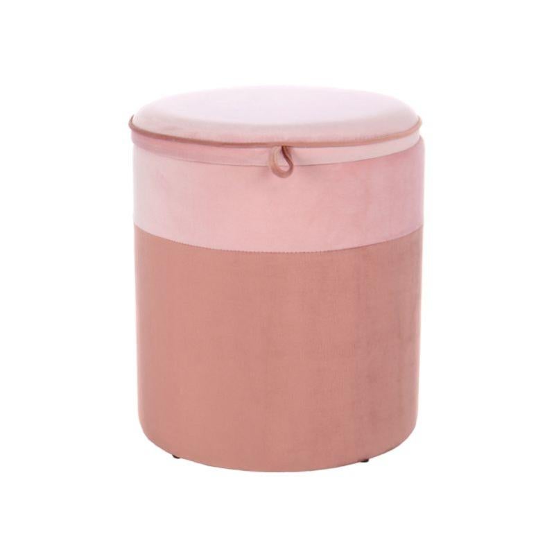 Paris Prix Pouf & Coffre De Rangement "kassandra" 40cm Rose Leroy
