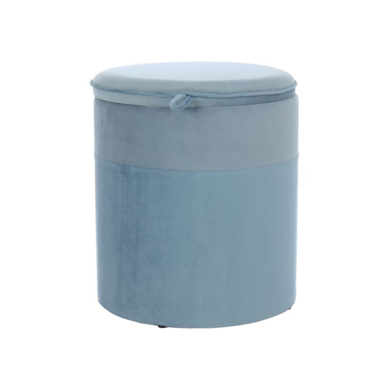Paris Prix Pouf & Coffre De Rangement "kassandra" 40cm Bleu Leroy
