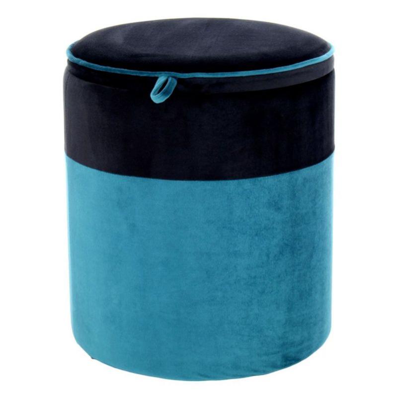Paris Prix Pouf & Coffre De Rangement "kassandra" 40cm Turquoise