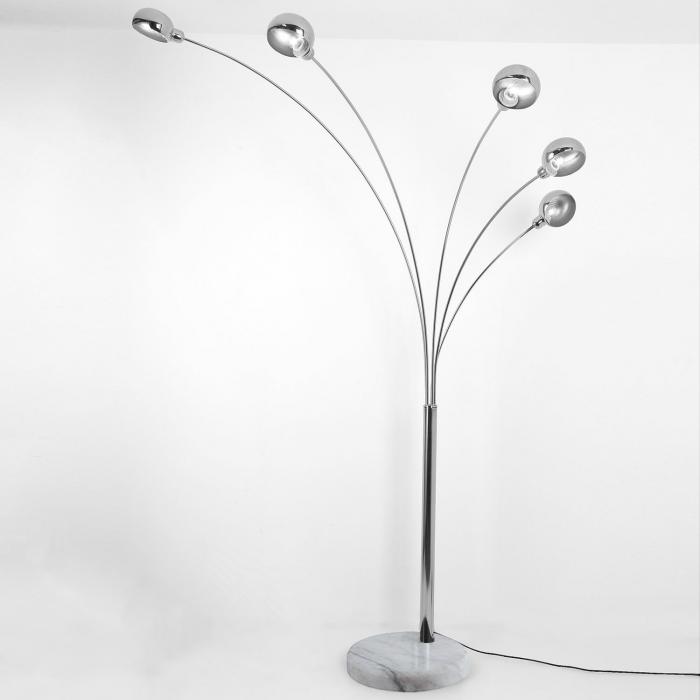 Lampadaire 5 branches métal rose doré Limma | Leroy Merlin