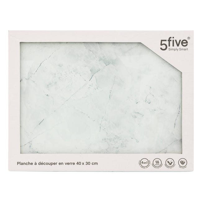 Planche à découper en verre couvre plaques - 50 x 56 cm - Granit