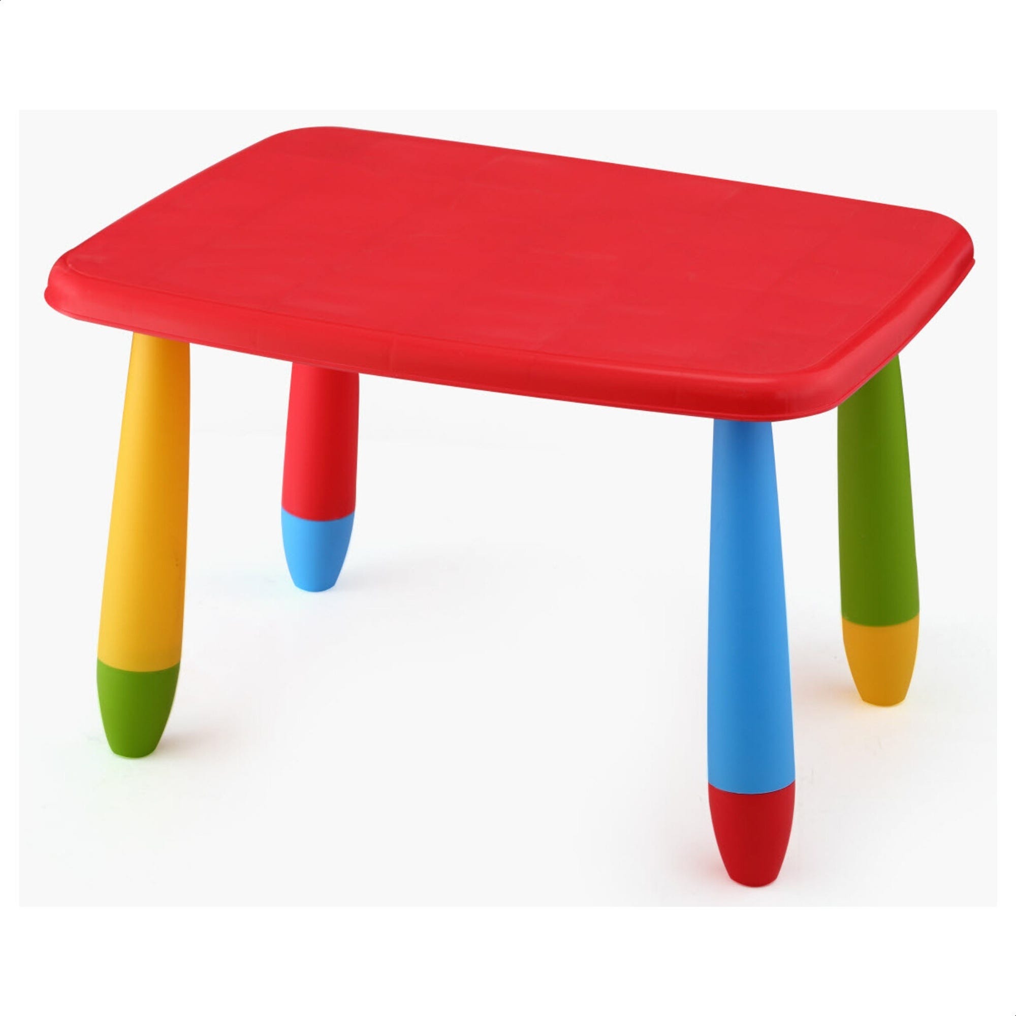 WELL HOME FURNITURE & DECORATION Table enfant rectangulaire rouge, en  plastique, L:73 cm x P:58 cm x H:48 cm