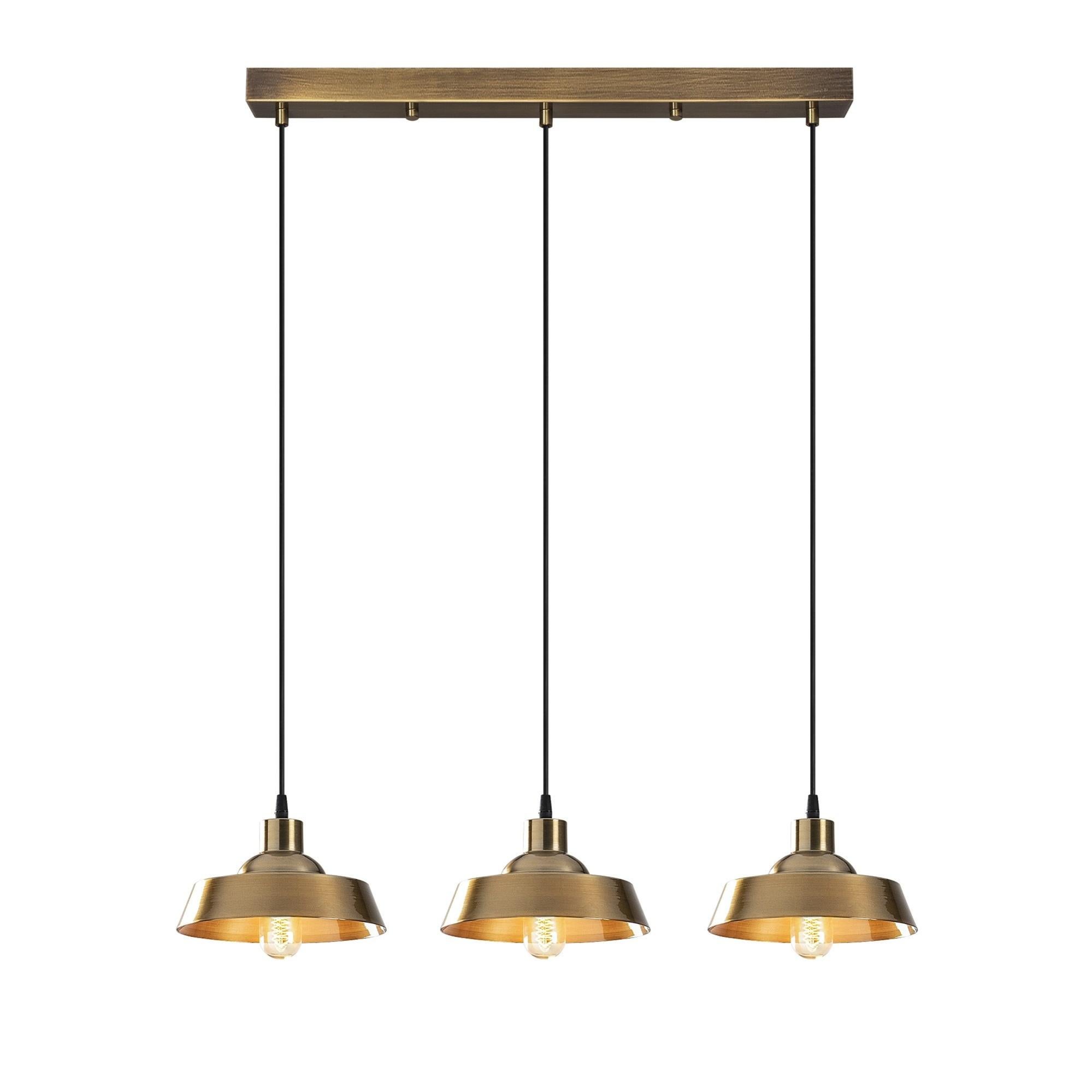 Lampadario vintage, lampada a sospensione a 3 teste, lampada da soffitto rustica, lampada a sospensione, lampada a isola, altezza regolabile, 55 cm | Leroy Merlin