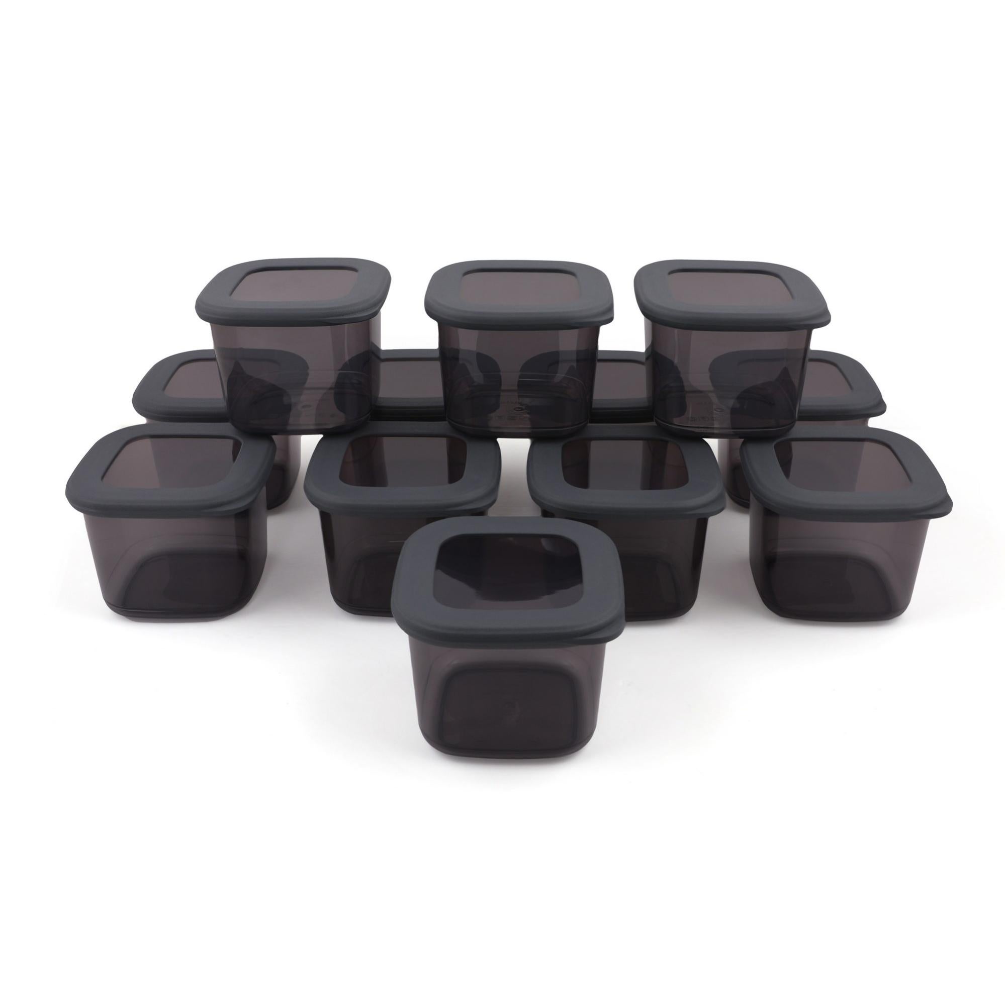 Vaso De Plástico Kela Muna Color Antracita - Pack De 4 Unidades, Medidas 7,5x10,5 Cm, Ideal Para Baño