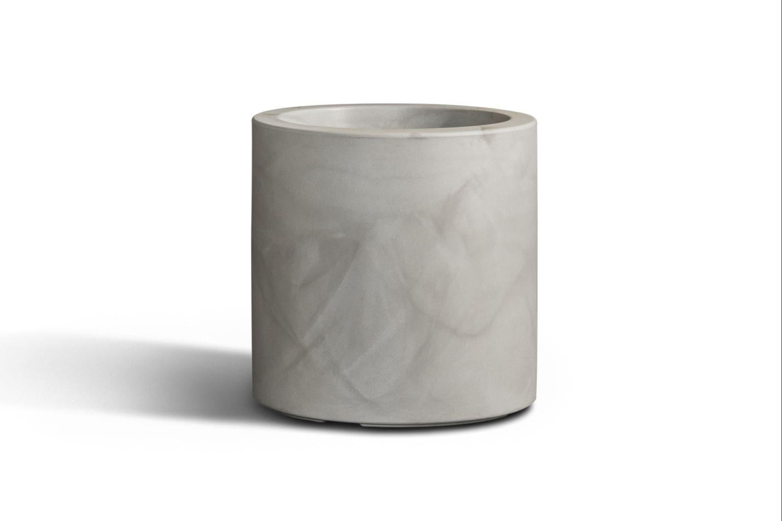 Vaso Per Lapidi In Resina Effetto Granito "Vanga" - 15x27cm, Resistente Alle Intemperie, Con Insert