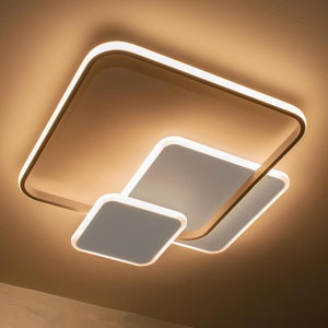 Plafonnier LED , diamètre 52 cm plafonnier LED carré moderne, éclairage 48W  Plafonnier