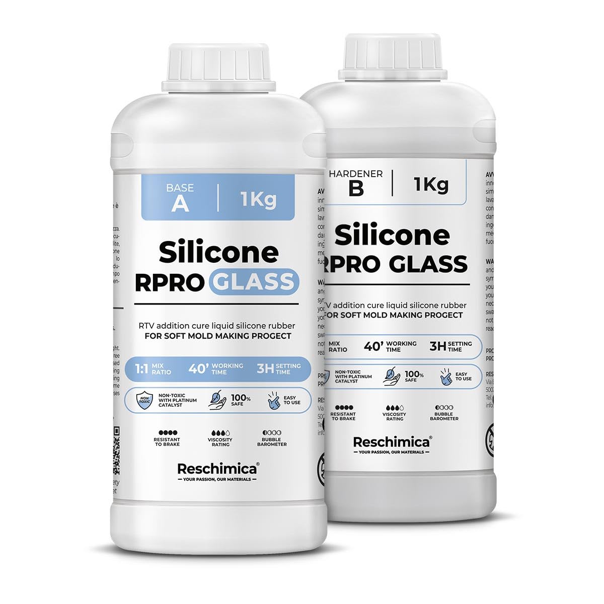 R PRO GLASS - Silicone liquide translucide pour moules souples